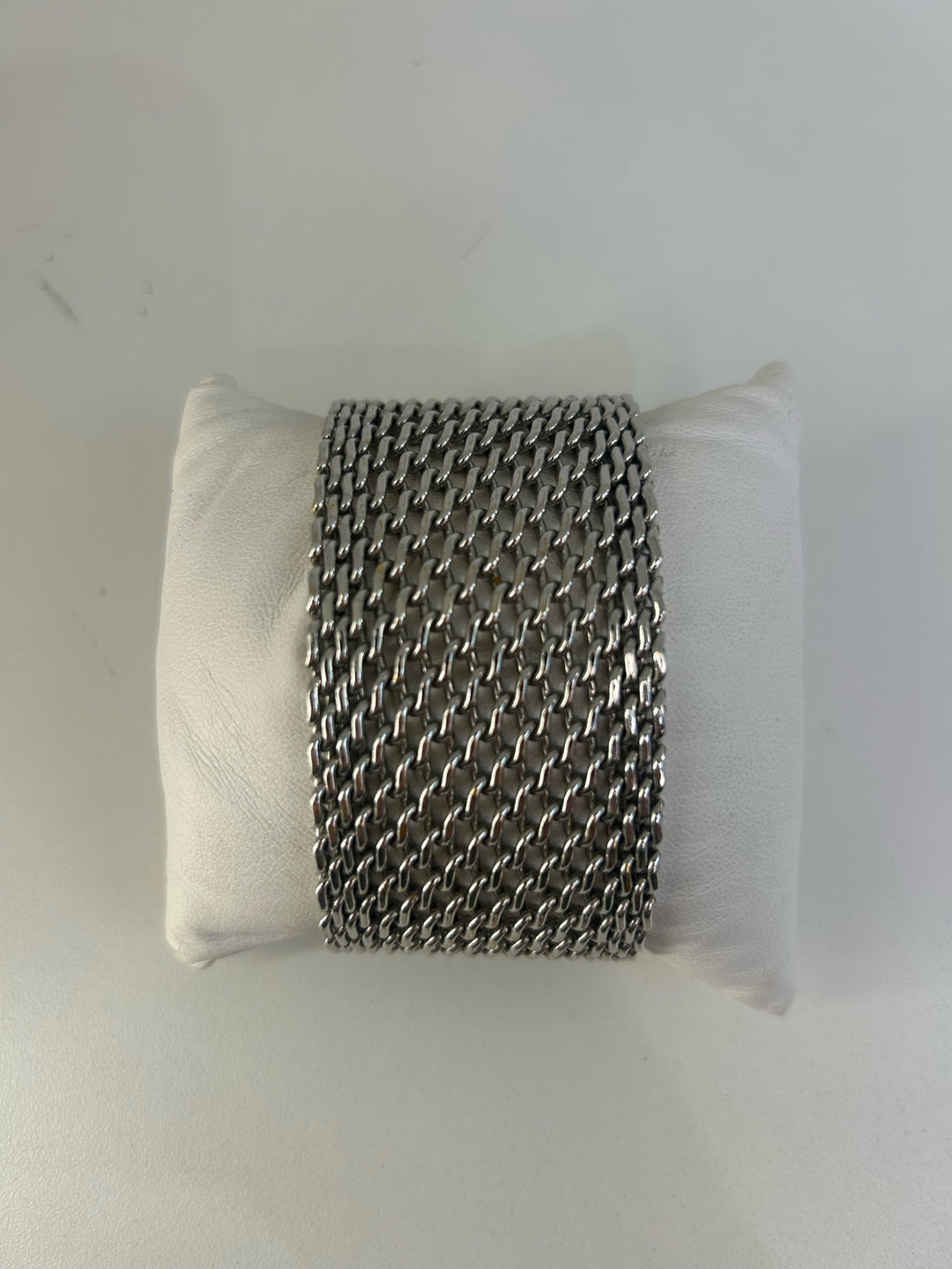 Vintage Givenchy 1.5" Mesh 2 Tone Bracelet