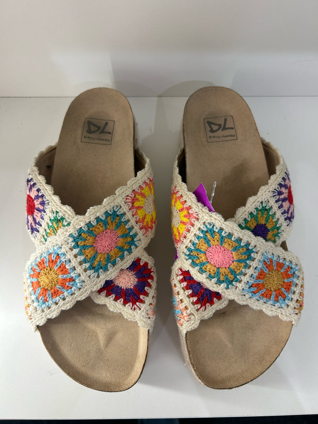 Dirty Laundry Crochet Platform Shoes Sz 9