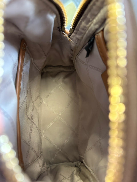 Michael Kors Rhea Brown Monogram Mini  Backpack