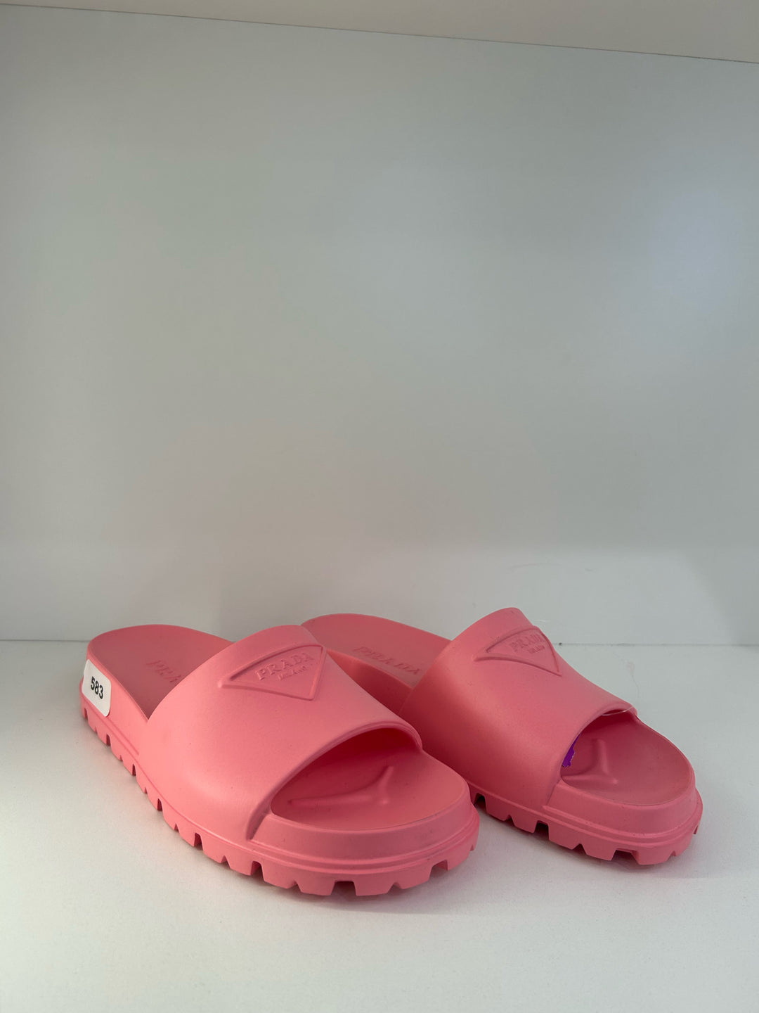 Prada Pink Pool Slides Shoes Sz 36