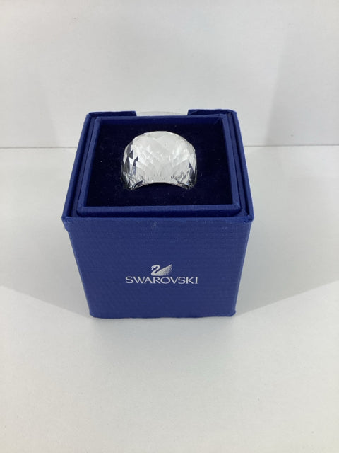 Pre Owned Swarovski Wide Ring Lucite Faceted Cut w box Ring
