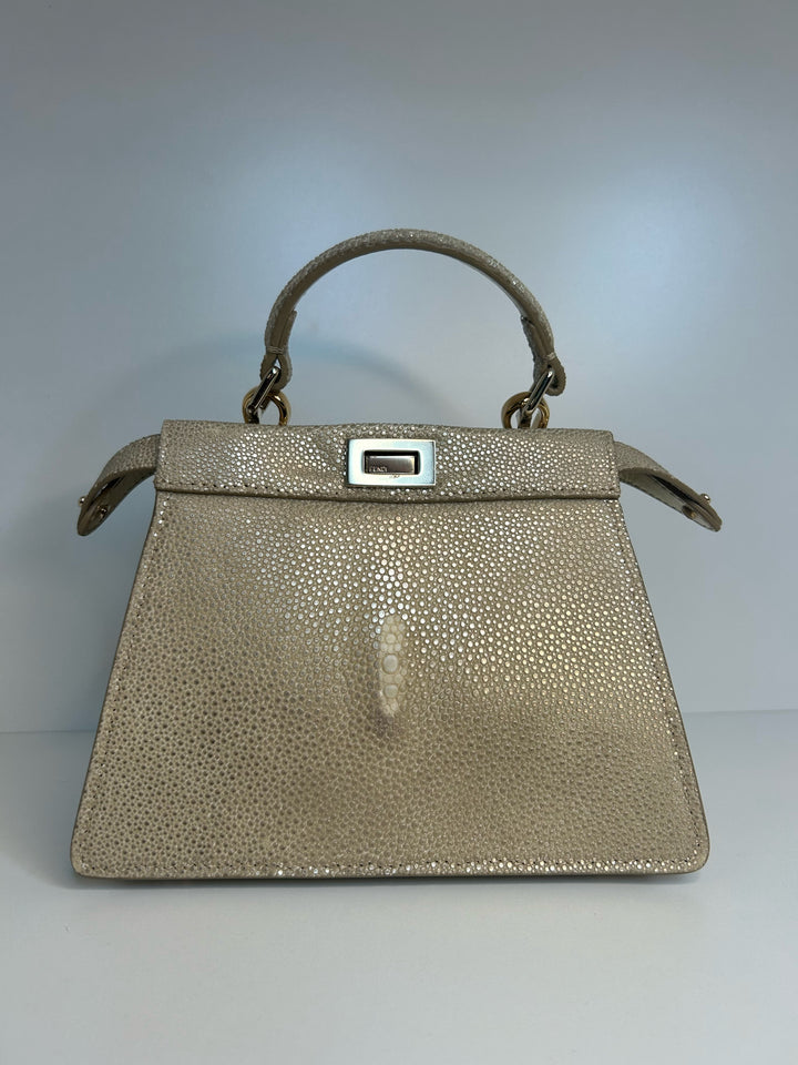 Fendi Petite 2025 Peekaboo Stingray Designer Bag