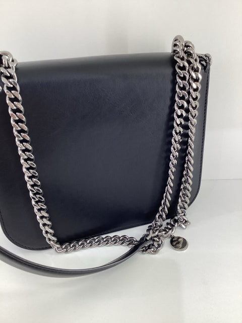Pre Owned Stella Mccartney Black Vegan Leather Xbody Embroidered Bird/Floral W/ Dustbag
