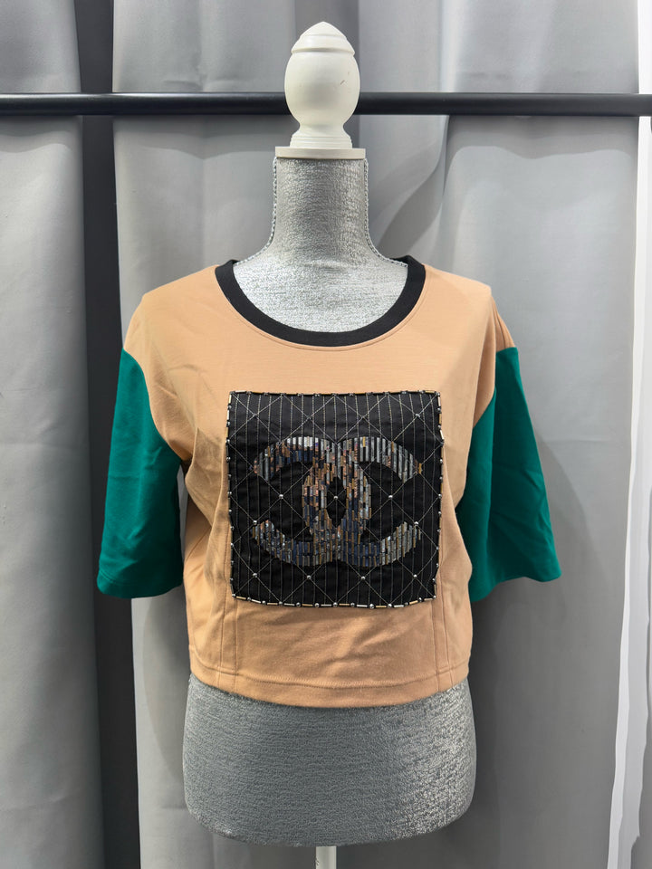 Chanel Crop T-shirt Top Size 36