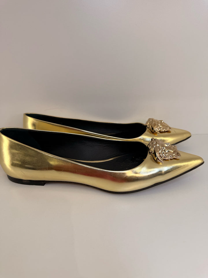 Versace Medusa Head Flats Shoes 38.5