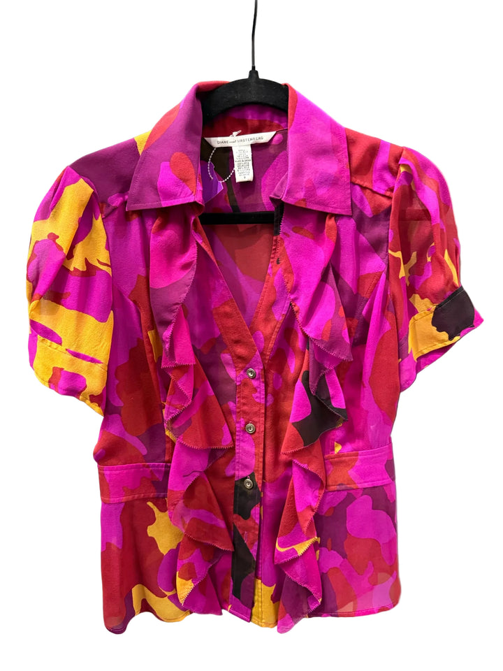 Diane Von Furstenberg Blouse Sz 8