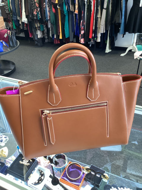 Bally Camel Brown Leather Tote Bag