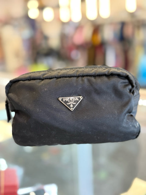 Prada Black Zipper Pouch/Makeup