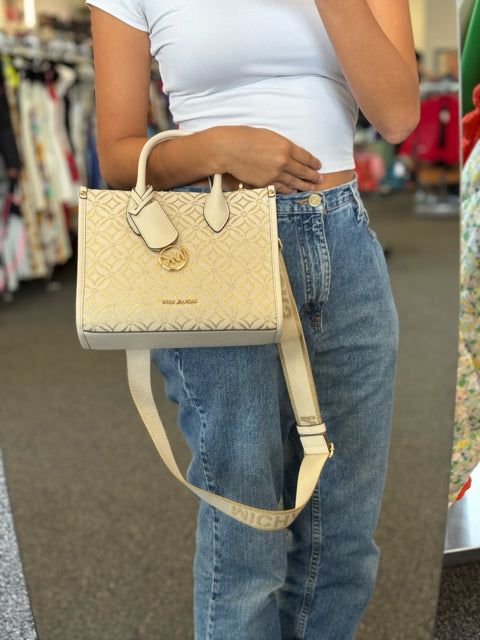 Michael Kors Cream/Gold Cross Body Bag