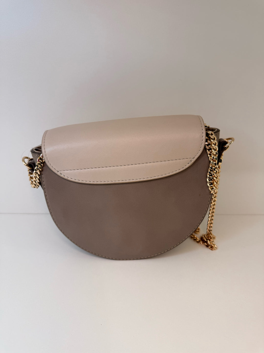 See By Chloe Leather Taupe & Tan Cross Body Bag
