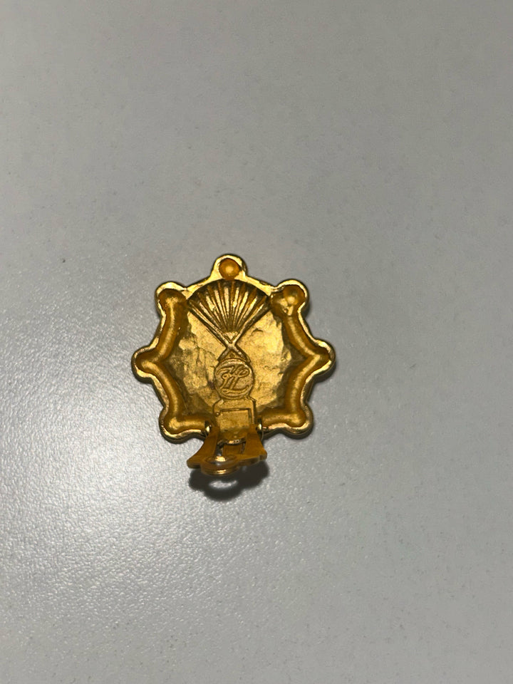 Karl Lagerfeld Clip On Sprocket Earrings