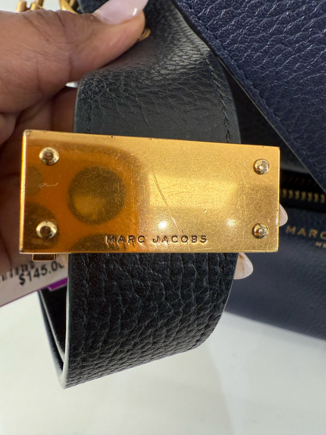 Marc Jacobs Navy & Black Leather Bag