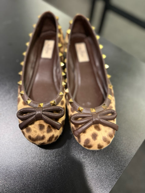 Valentino Garavani Sz 39 Leopard Flat Shoes