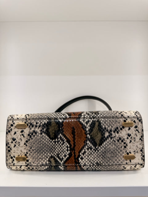 Pre Owned Tory Burch by Lee Radsiwill Snakeskin Satchel Hand Bag W/ Dustbag