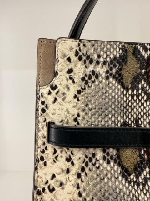 Pre Owned Tory Burch by Lee Radsiwill Snakeskin Satchel Hand Bag W/ Dustbag