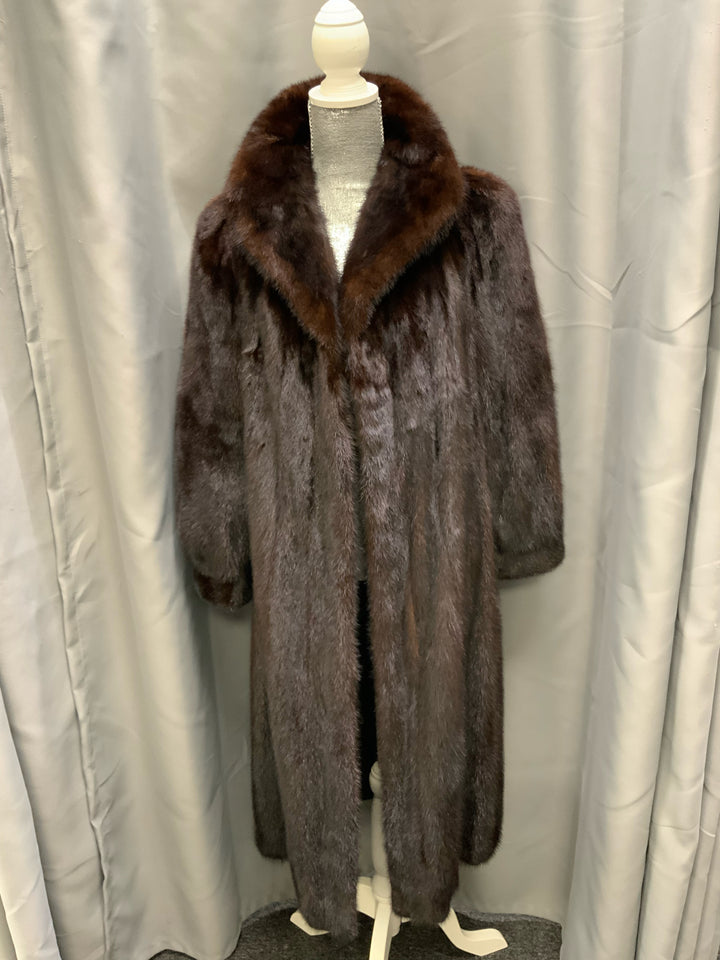 Vintage Black Brown Mink Fur Coat