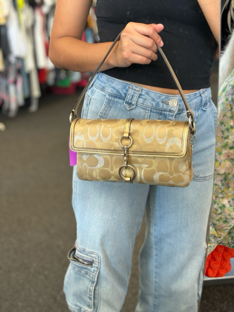Coach Canvas Gold Handbag