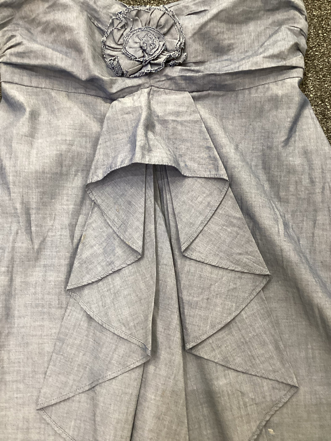 Jcrew Strpless Rosette waterfall front Short Dress
