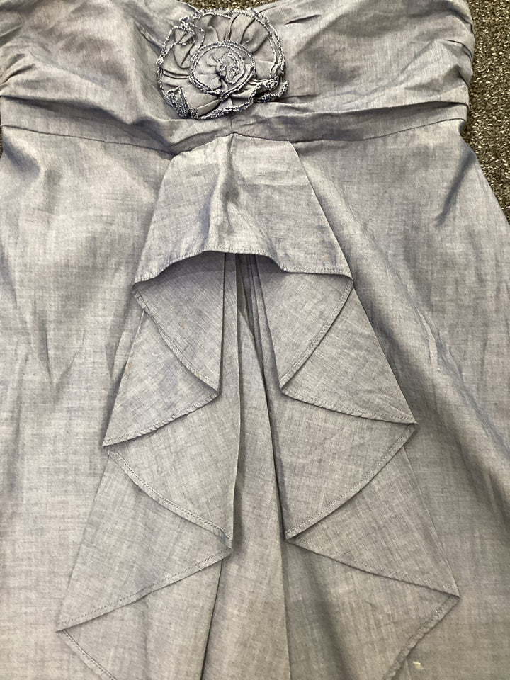 Jcrew Strpless Rosette waterfall front Short Dress