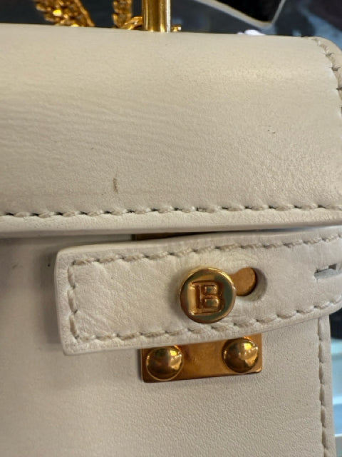 Pre Owned Balmain B-Buzz 23 Gold Hardware Convertible Cross Body w dust bag Designer Bag