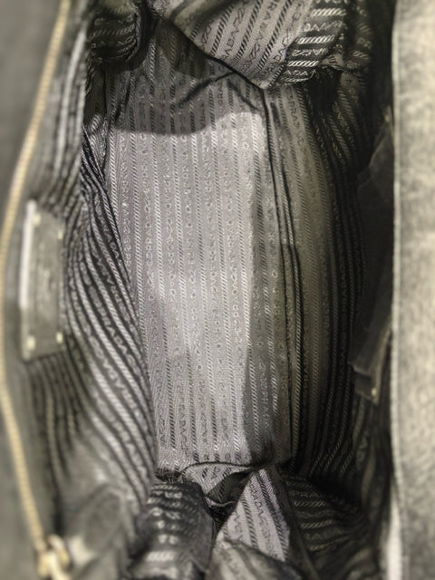 Prada Large Shoulder Bag Nylon Black