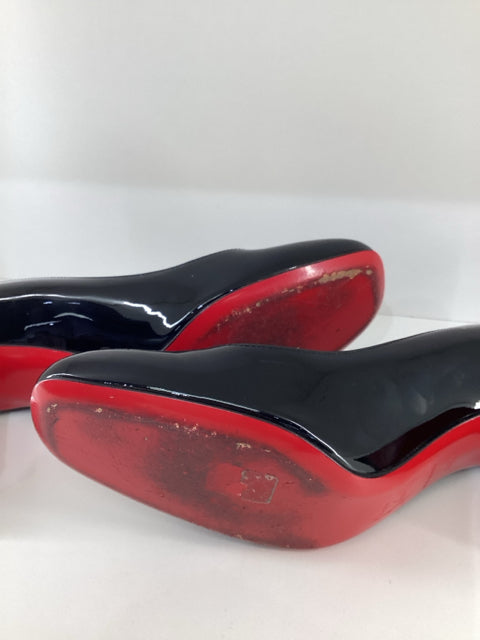 Pre Owned Christian Louboutin Jane Patent Leather Sz 41.5 Shoes w/ Shoe Bags