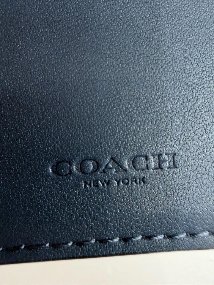 Coach Mico Blue Wallet