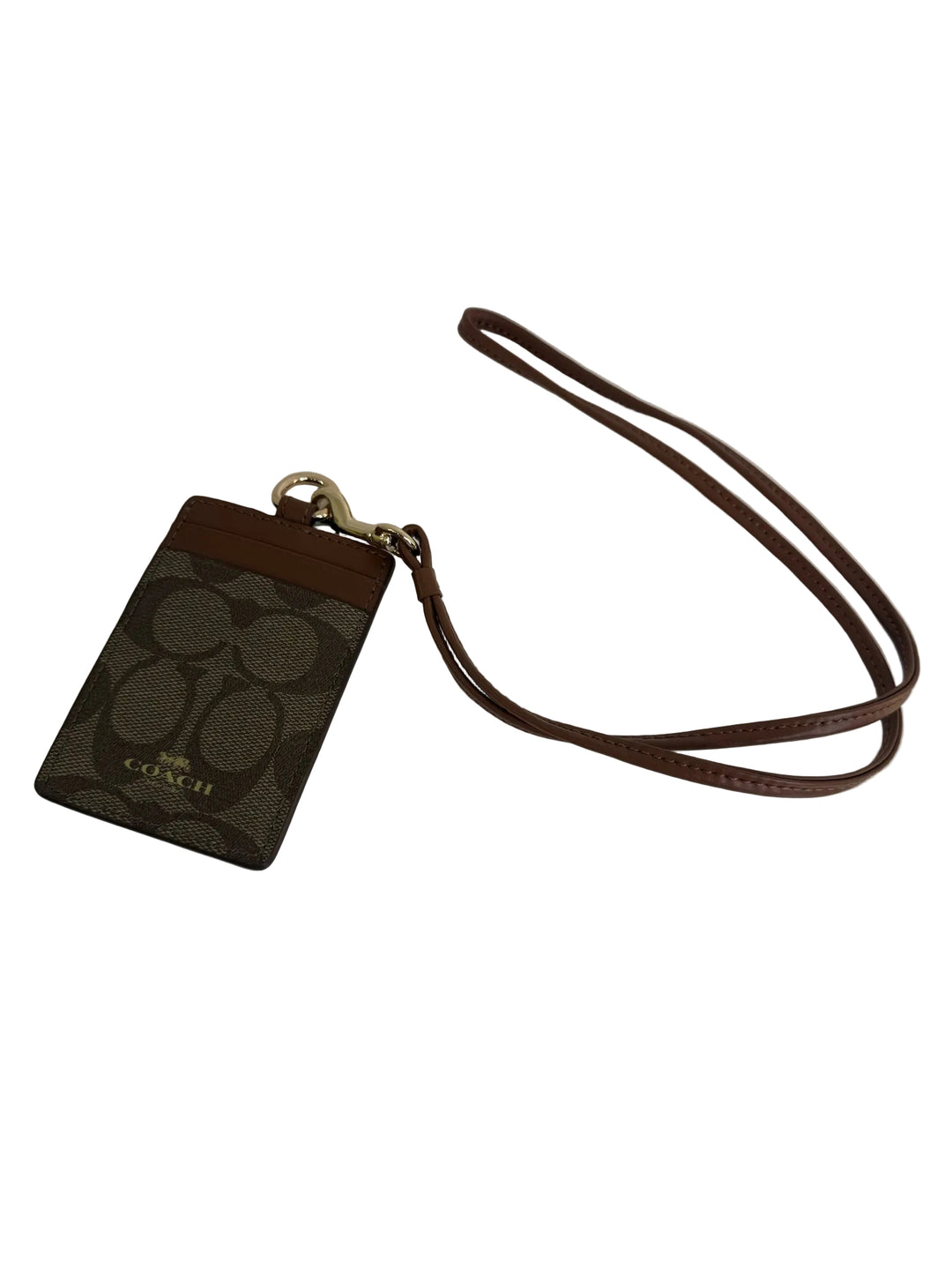Coach Brown CC ID Lanyard Tag