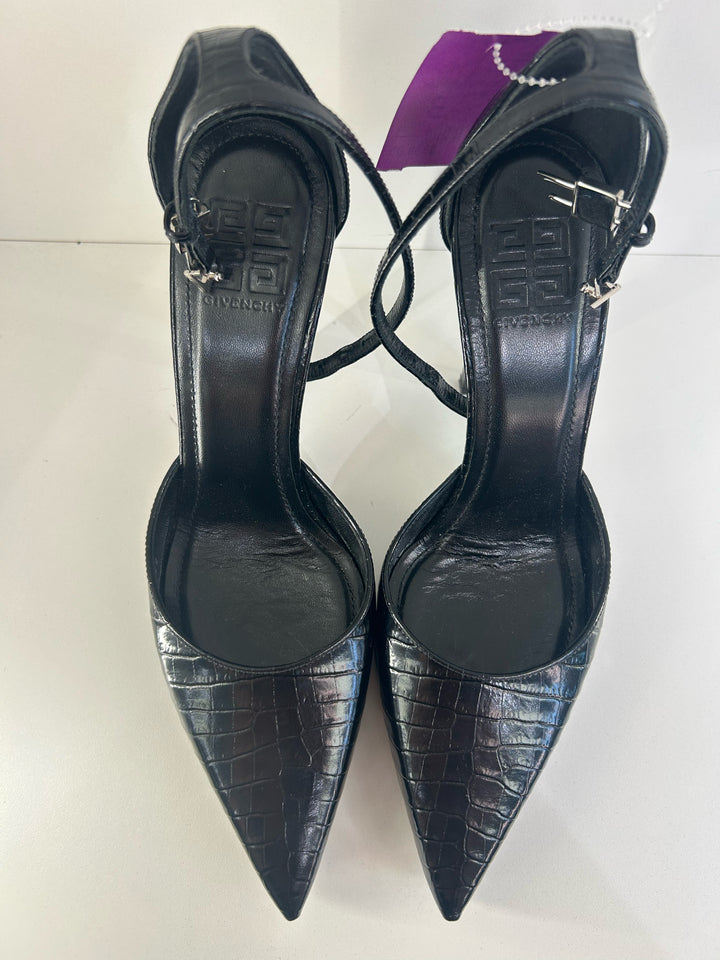 Givenchy G lock Croc Platform Shoes Sz 37/38
