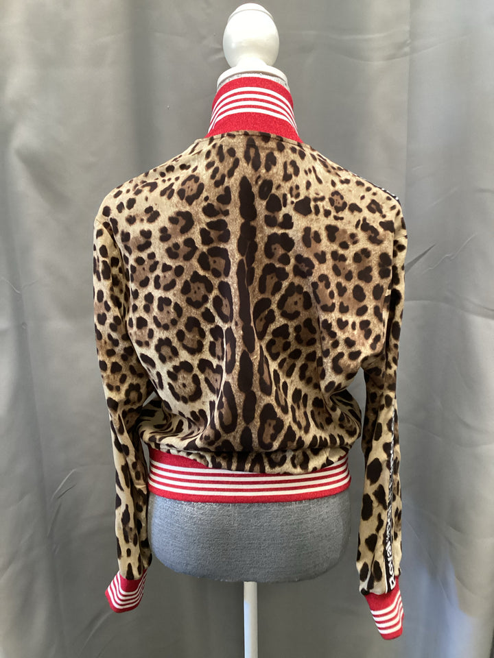 Dolce & Gabana Graphic Stripe Bomber Jacket Sz 40