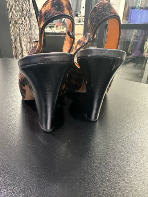 Tory Burch Sz 8.5 Cheetah Slingbacks Shoes