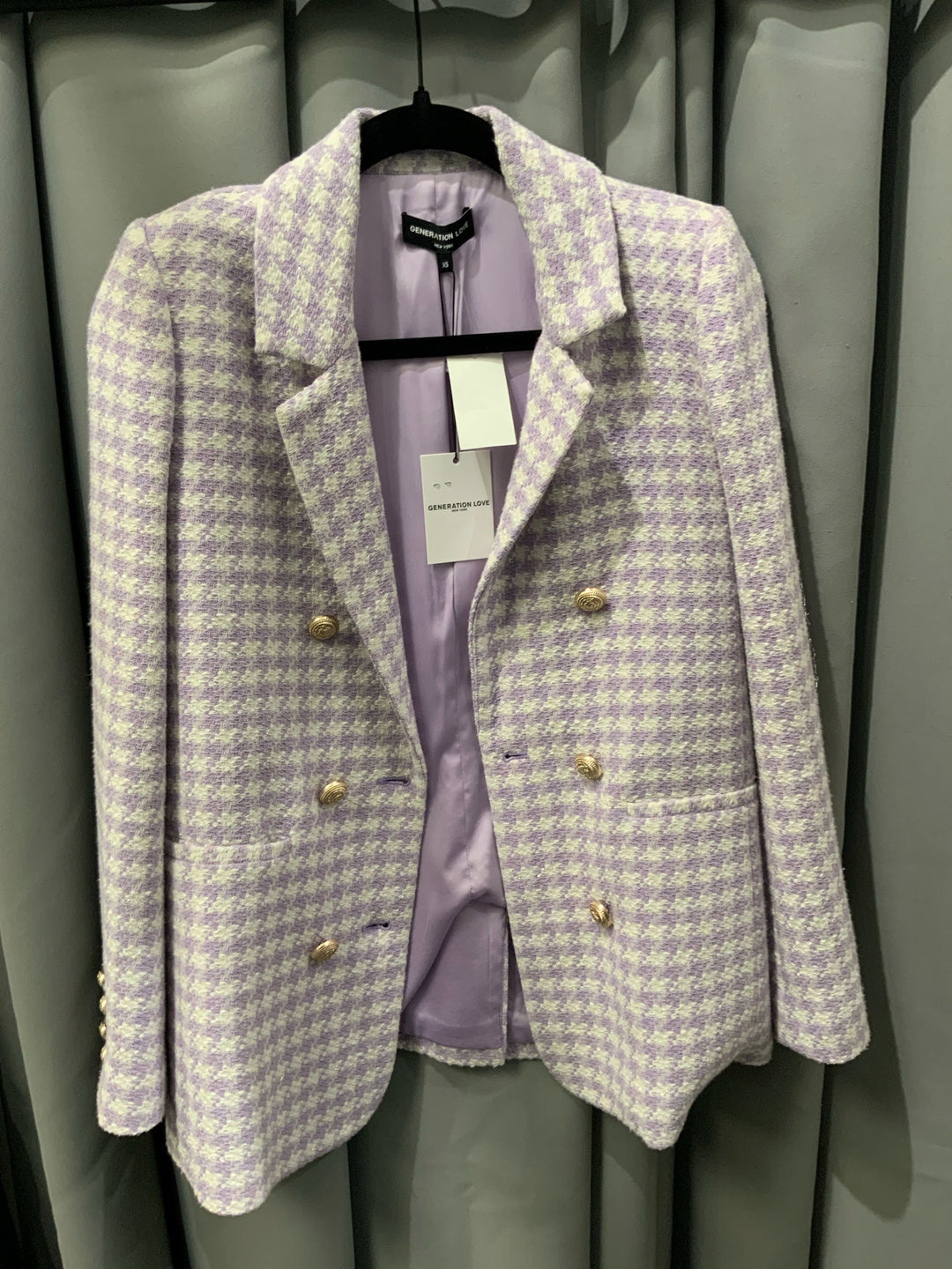NWT Generation Love Houndstooth Blazer Sz XS