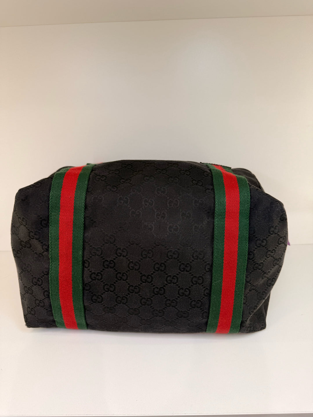 Gucci Small GG Sherry Canvas Duffel Designer Bag