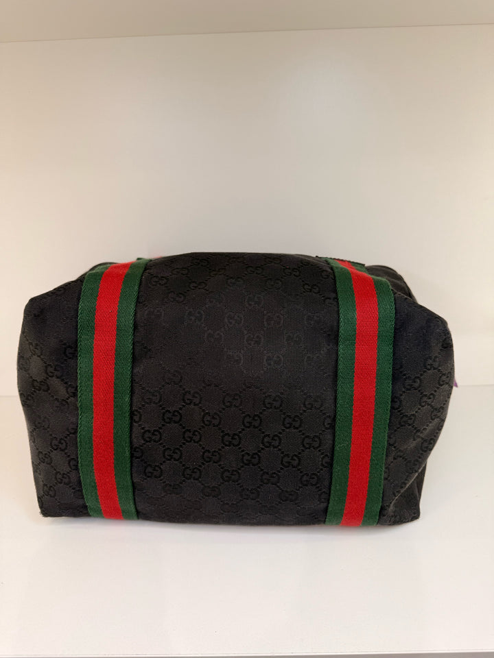 Gucci Small GG Sherry Canvas Duffel Designer Bag