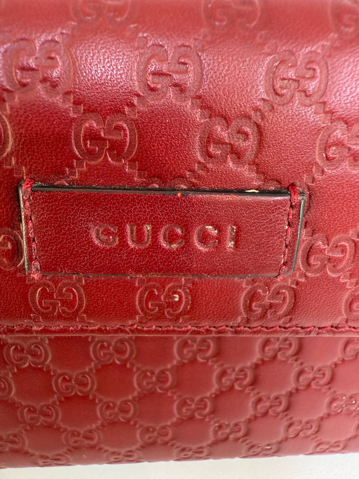 Gucci Continental Flap Micro Guccissima Wallet