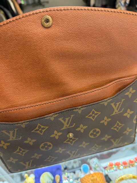 Vintage Louis Vuitton Canvas Double Sided Envelope Pochette w/ Dust Bag