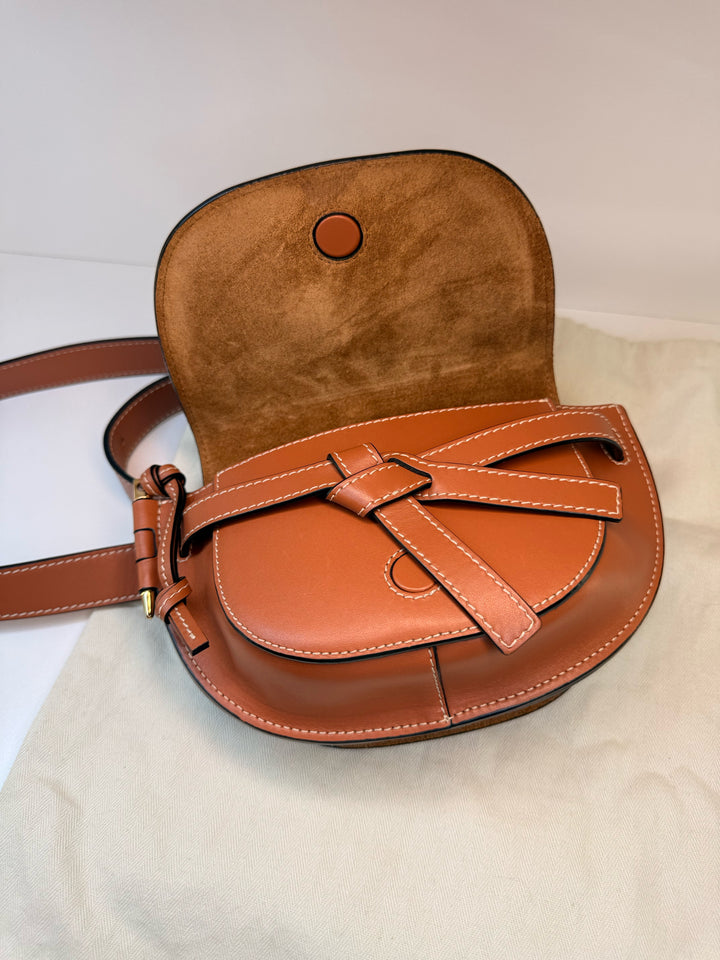 Loewe Mini Gate Cognac Leather Designer Belt Bag