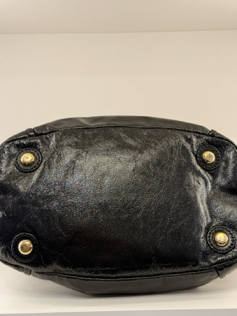 Marc Jacobs Top handle Black Patent Leather with gold hardware Satchel Bag