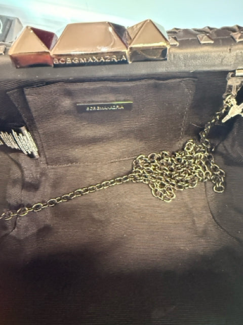 BCBG  Max Azria W/BAG  hard case w/  silver studs Purse Bag