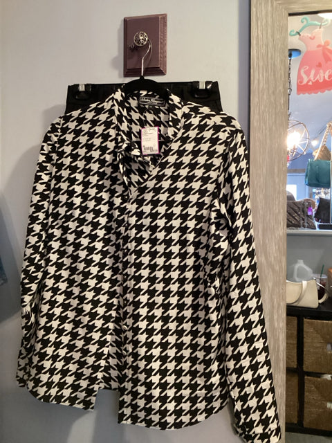 Salvatore Ferragamo Black/White Blouses Shirts Button Up