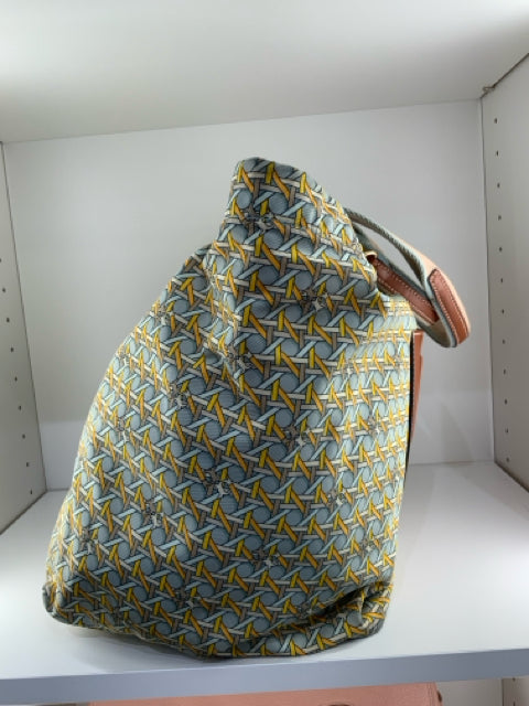 Pre Owned Tory Burch Geometric Basket Weave Tote