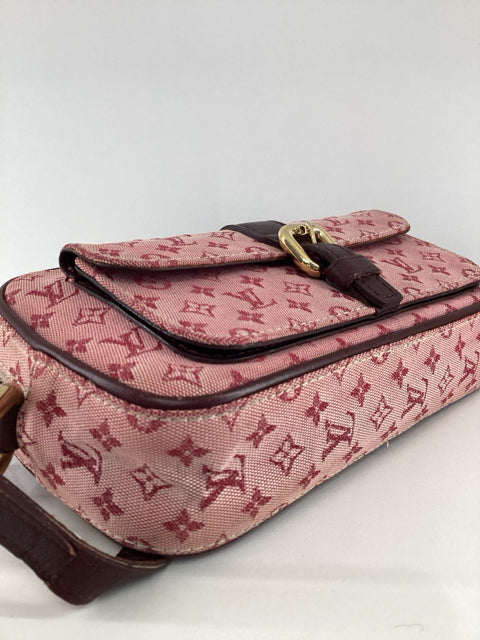 Pre Owned Louis Vuitton Juliet Cloth Canvas Monogram Crossbody TH0042 Designer Bag