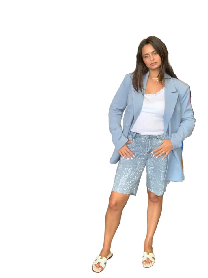 Denim Bling Jorts Shorts