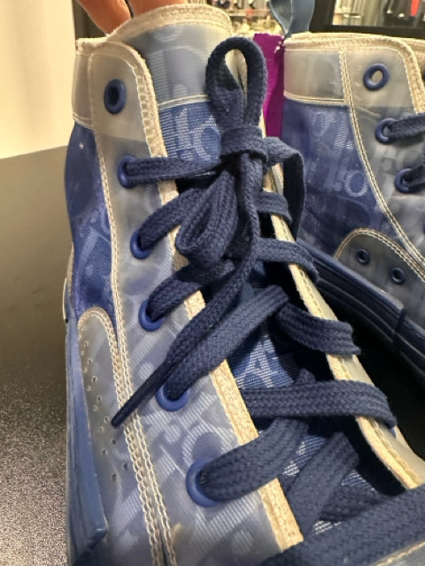 Dior Sneakers Sz 37 Blue High Top Shoes
