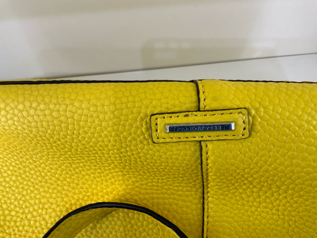 Pre Owned Rebecca Minkoff Magnet Clasp Silver Studs 2 Handles w/ Wristlet Tote Bag.