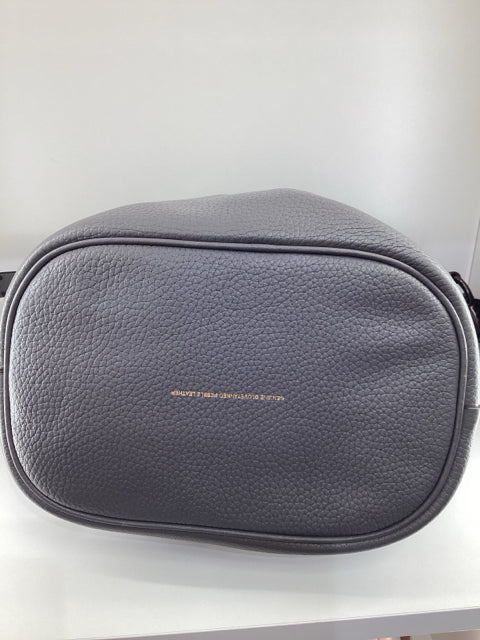 NWT Coach Zip Top Stud Strap Grey Pebbled Leather Bag Tote Purse