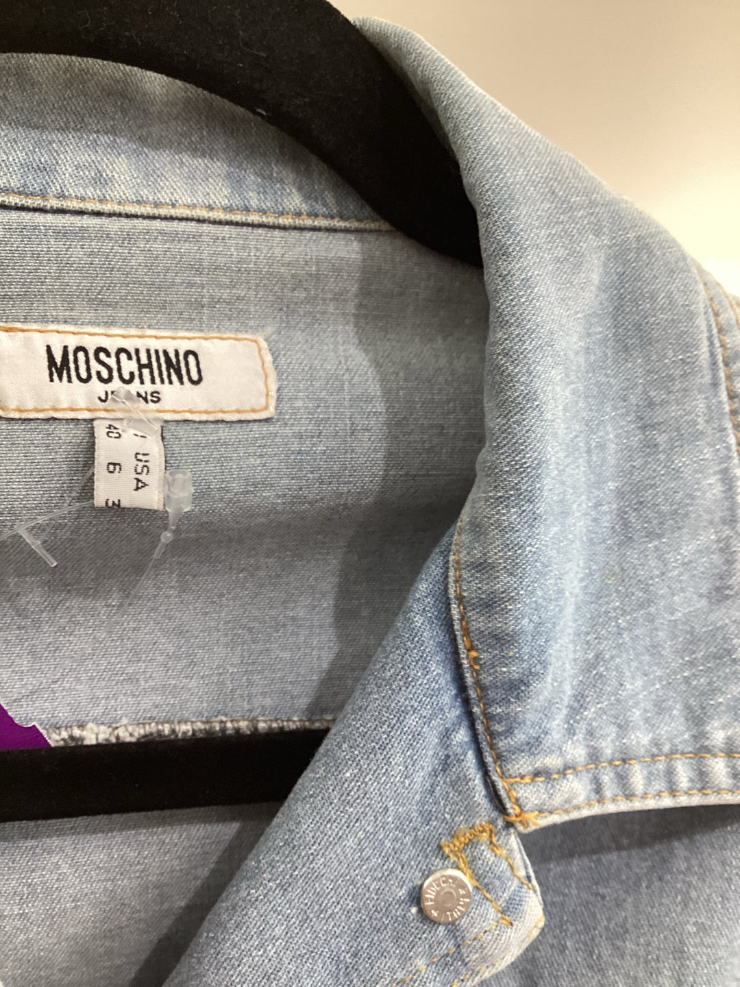 Moschino 1/2 Blazer Jean Jacket Sz 6