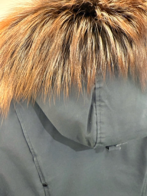 MOOSE KNUCKLES Black Winter Coat w/ Fur Collar
