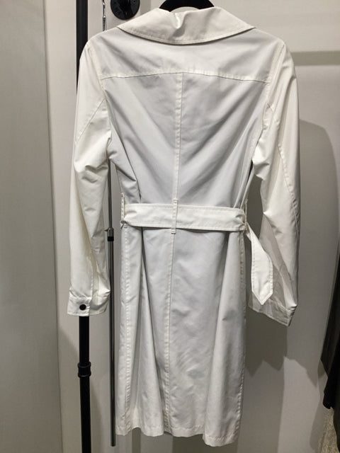 Burberry Sz S White Lightweight Raincoat Trench Coat
