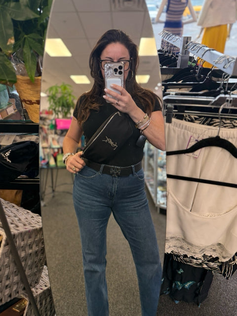 NWT YSL Saint Laurent Logo Waist Bag Designer